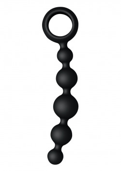 Чёрная анальная цепочка WAVE SHORT Чёрная анальная цепочка WAVE SHORT