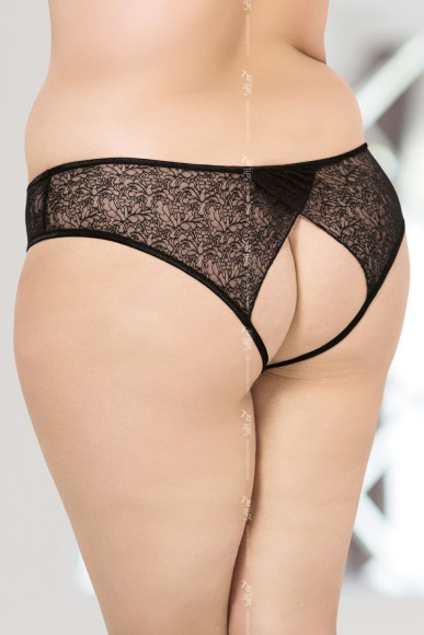 Кружевные трусики с интимным доступом, обрамлённым стразами Кружевные трусики с интимным доступом, обрамлённым стразами