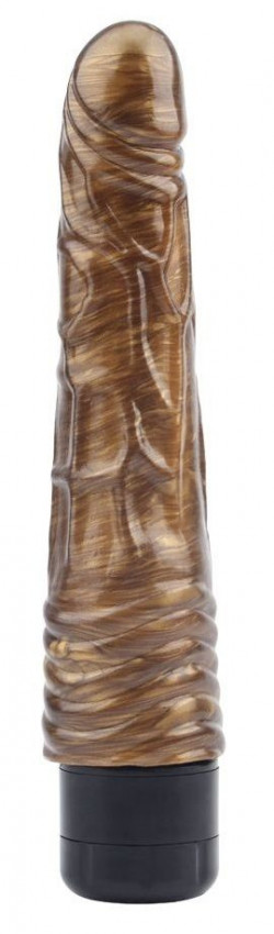 Золотистый вибратор-реалистик Suq Madiq - 22,3 см. Золотистый вибратор-реалистик Suq Madiq - 22,3 см.