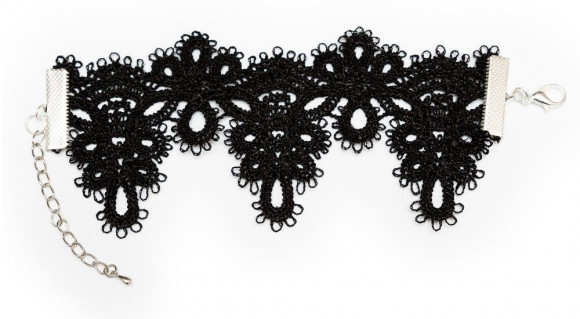 Чёрный кружевной браслет Delicati 2