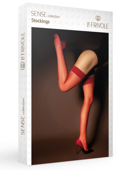 Красные матовые капроновые чулки под пояс Красные матовые капроновые чулки под пояс