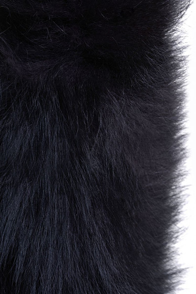 Большая серебристая металлическая анальная втулка с черным лисьим хвостом Большая серебристая металлическая анальная втулка с черным лисьим хвостом