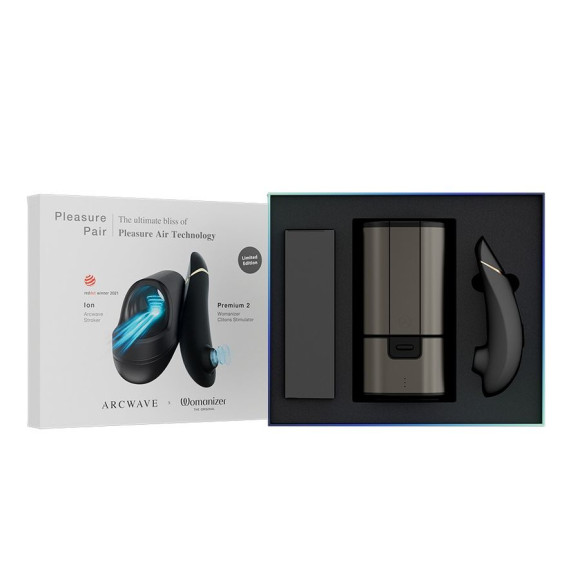 Набор для пар Pleasure Pair: мастурбатор ARCwave Ion и стимулятор Womanizer Premium 2 Набор для пар Pleasure Pair: мастурбатор ARCwave Ion и стимулятор Womanizer Premium 2