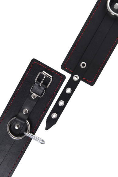 Черная распорка с 4 манжетами для рук и ног