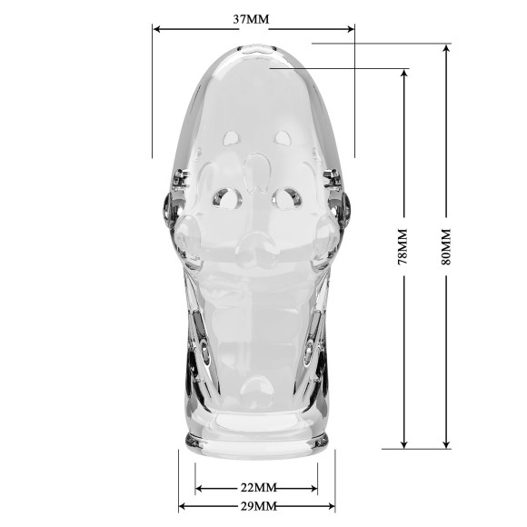 Прозрачная насадка на пенис Booker - 8 см. Прозрачная насадка на пенис Booker - 8 см.