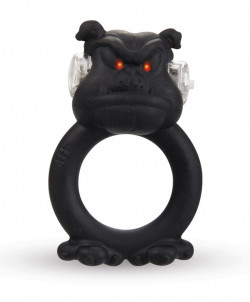 Чёрное виброкольцо на пенис Barbaric Bulldog Чёрное виброкольцо на пенис Barbaric Bulldog