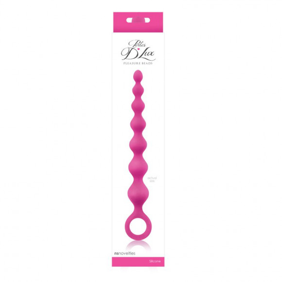 Розовая анальная цепочка Perles D Lux Long - 20,3 см. Розовая анальная цепочка Perles D Lux Long - 20,3 см.