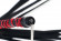 Чёрно-красная 16-полосная полужесткая плётка - 40 см.