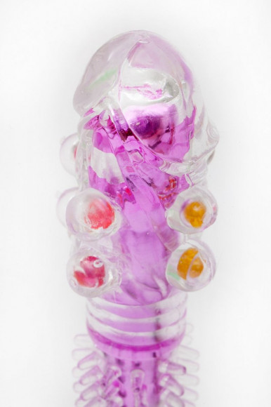 Прозрачно-розовый вибратор с дополнительными пупырышками - 16,5 см. Прозрачно-розовый вибратор с дополнительными пупырышками - 16,5 см.