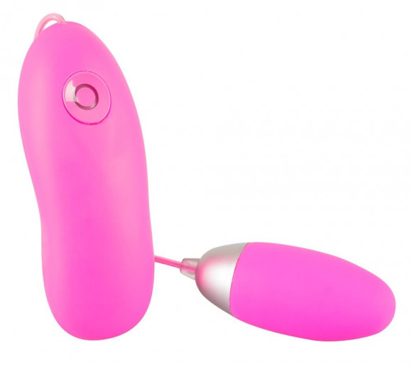 Розовое виброяичко Softie с проводным пультом управления