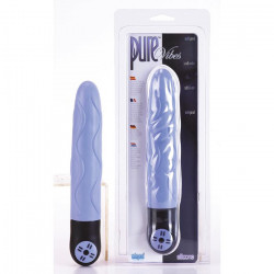 Рельефный голубой вибратор Pure Silicone Vibe - 23,5 см. Рельефный голубой вибратор Pure Silicone Vibe - 23,5 см.