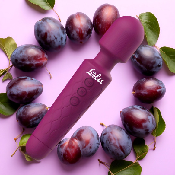 Фиолетовый жезловый вибромассажер Dreaming Wand - 20 см.