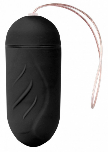 Чёрное виброяйцо Ribbed Egg на дистанционном управлении Чёрное виброяйцо Ribbed Egg на дистанционном управлении