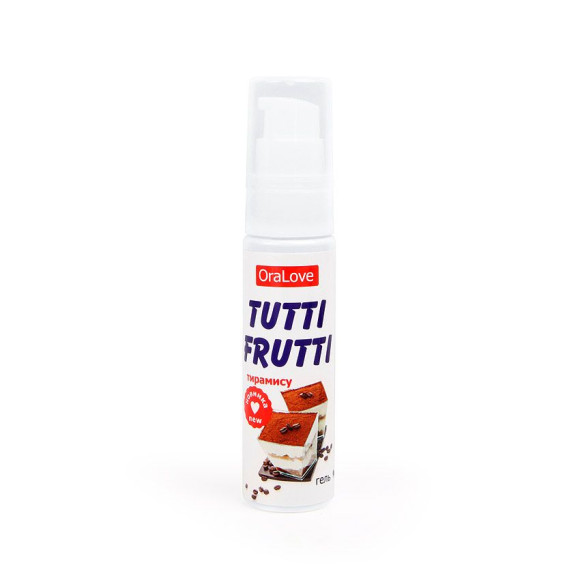 Гель-смазка Tutti-frutti со вкусом тирамису - 30 гр.