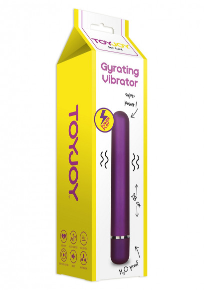 Фиолетовый классический вибратор GYRATING VIBRATOR - 18 см. Фиолетовый классический вибратор GYRATING VIBRATOR - 18 см.