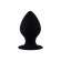 Черная анальная пробка с ограничителем - 7,5 см.