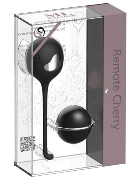 Черное виброяйцо с пультом управления Remote Cherry Черное виброяйцо с пультом управления Remote Cherry