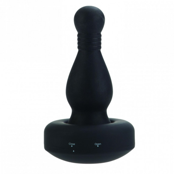 Чёрная пробка с вибрацией 10-Function Flexi Risquе Ripples Чёрная пробка с вибрацией 10-Function Flexi Risquе Ripples