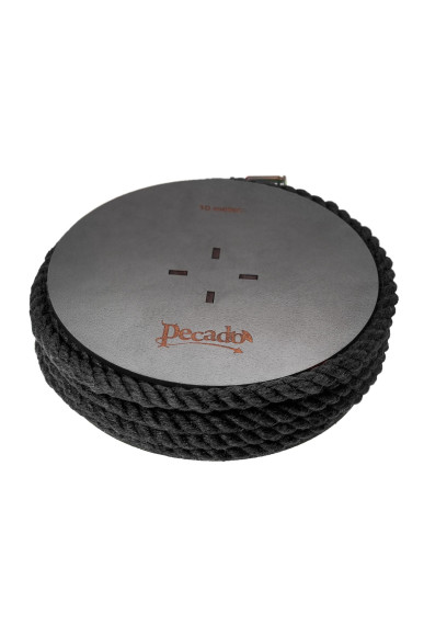 Черная веревка для шибари на катушке - 10 м.