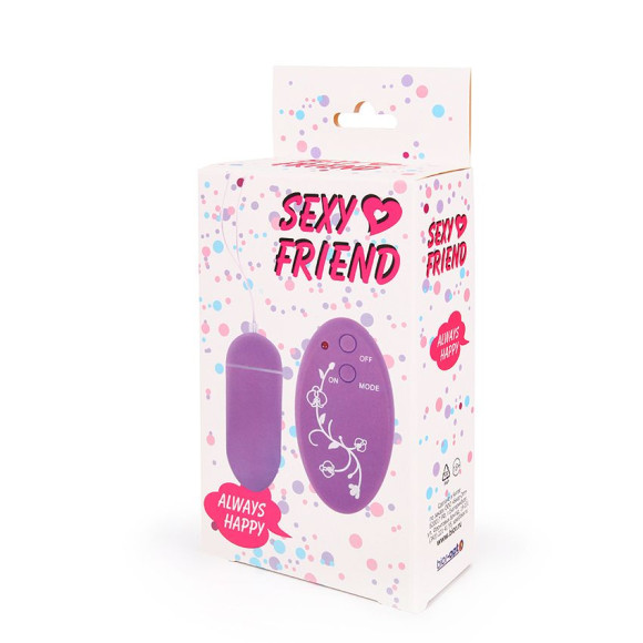 Фиолетовое виброяйцо Sexy Friend с 10 режимами вибрации Фиолетовое виброяйцо Sexy Friend с 10 режимами вибрации