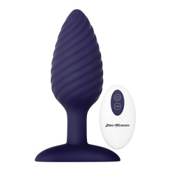 Синяя анальная пробка с вибрацией и пультом ДУ Wicked Twister - 12 см. Синяя анальная пробка с вибрацией и пультом ДУ Wicked Twister - 12 см.