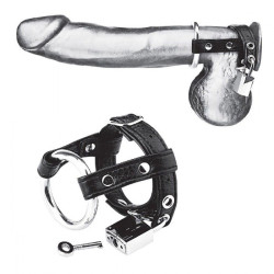 Утяжка на пенис на замочке Duo Cock And Ball Lock Утяжка на пенис на замочке Duo Cock And Ball Lock