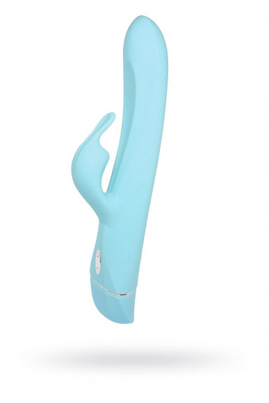 Голубой вибратор OVO K6 с клиторальным стимулятором