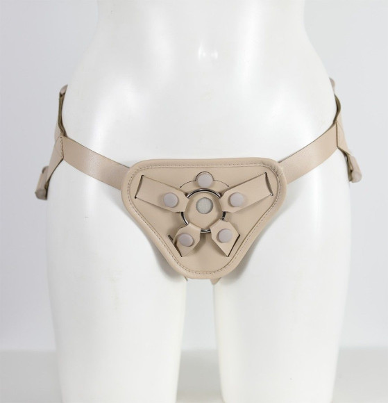 Бежевый пояс с двумя типами крепления насадок Бежевый пояс с двумя типами крепления насадок