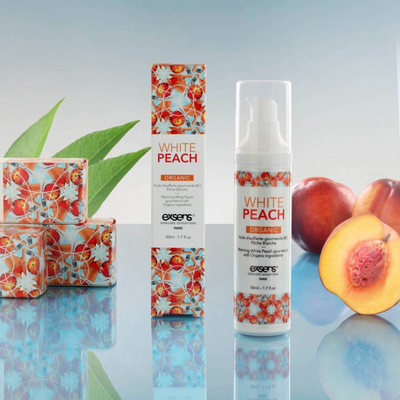 Разогревающее массажное масло Gourmet White Peach Organic с органическими ингредиентами - 50 мл. Разогревающее массажное масло Gourmet White Peach Organic с органическими ингредиентами - 50 мл.