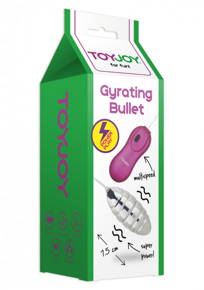 Вибропуля GYRATING BULLET с розовым пультом - 7,5 см.