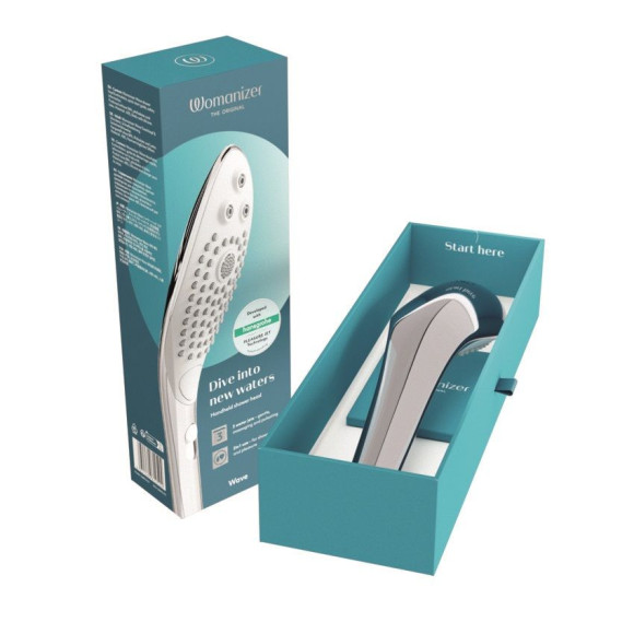 Серебристая насадка для душа Womanizer Wave Серебристая насадка для душа Womanizer Wave