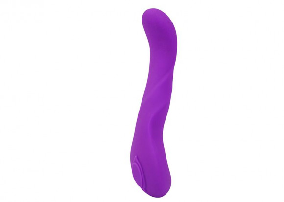 Фиолетовый вибромассажёр с загнутой головкой UltraZone Camelia 9X Silicone G-Spot Vibrator - 17 см. Фиолетовый вибромассажёр с загнутой головкой UltraZone Camelia 9X Silicone G-Spot Vibrator - 17 см.
