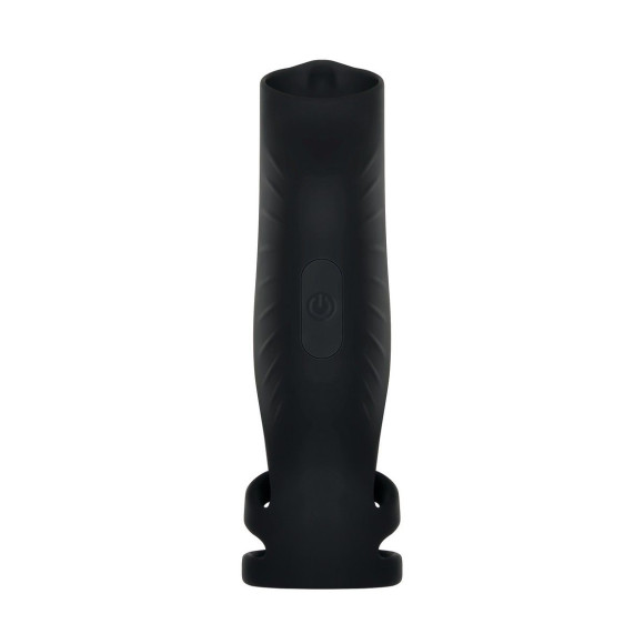 Черная поддерживающая сбруя на пенис Rocketeer