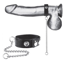 Утяжка на пенис с поводком Snap Cock Ring With 12 Leash Утяжка на пенис с поводком Snap Cock Ring With 12 Leash
