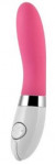 Гладкий розовый вибратор Alice - 17,4 см.