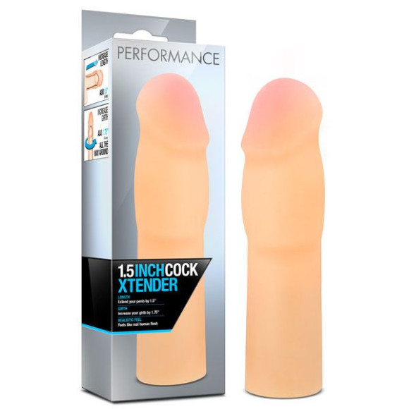Телесная насадка-удлинитель на пенис PERFORMANCE 1.5INCH COCK XTENDER - 16 см. Телесная насадка-удлинитель на пенис PERFORMANCE 1.5INCH COCK XTENDER - 16 см.