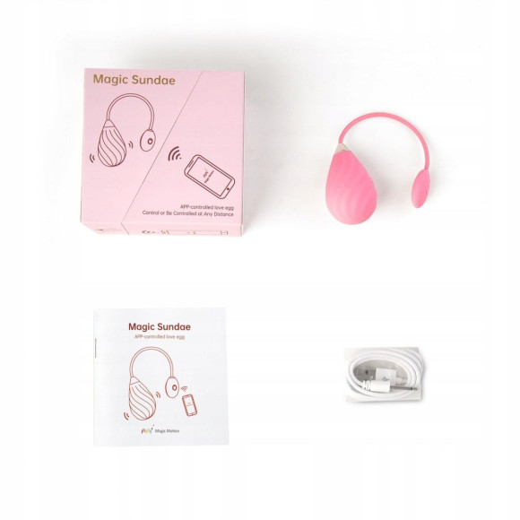 Розовое виброяйцо Magic Motion Sundae Розовое виброяйцо Magic Motion Sundae