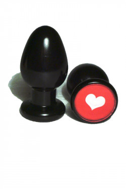 Анальная пробка с изображением Сердечко - 8 см. Анальная пробка с изображением Сердечко - 8 см.