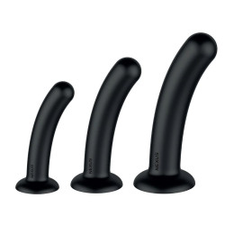 Набор из 3 черных анальных втулок Dilating Set