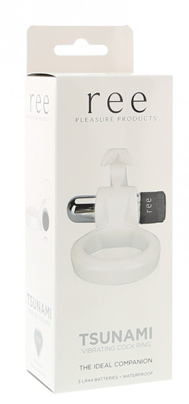 Белое виброкольцо Tsunami Белое виброкольцо Tsunami