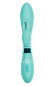 Мятный вибратор Yonce с клиторальным зайчиком - 20,5 см.
