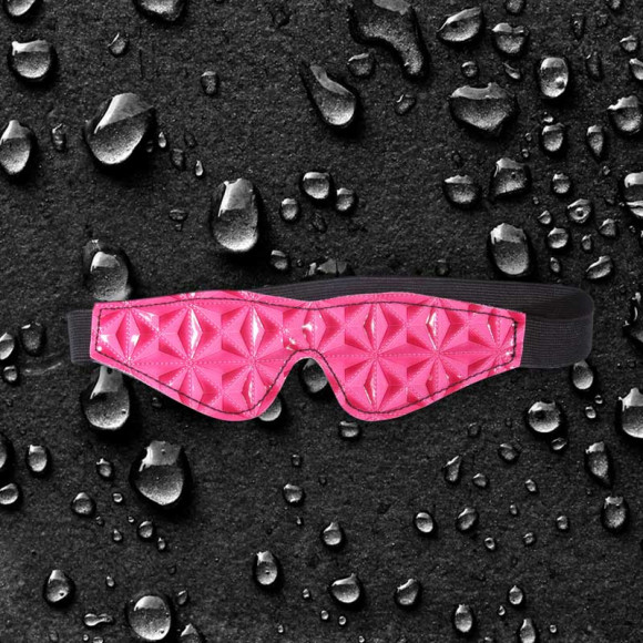 Розовая маска на глаза SINFUL BLIDFOLD