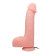 Телесный вибратор с проводным пультом - 22 см.