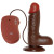 Коричневый вибратор REALISTIC VIBRATOR REAL RAPTURE BROWN - 17 см.
