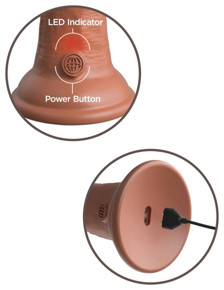 Карамельный вибратор-реалистик 8  Vibrating Silicone Dual Density Cock - 22 см.