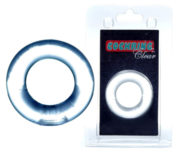 Прозрачное эрекционное кольцо без рельефа