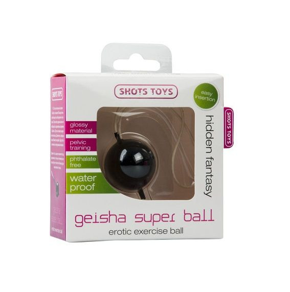 Чёрный вагинальный шарик Geisha Super Ball Чёрный вагинальный шарик Geisha Super Ball