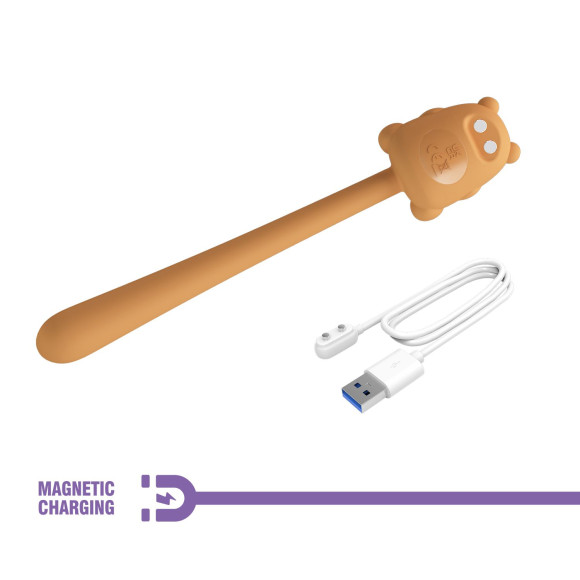 Бежевый универсальный гибкий вибратор - 13,3 см. Бежевый универсальный гибкий вибратор - 13,3 см.