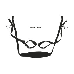 Черные секс-качели с фиксацией на двери Черные секс-качели с фиксацией на двери