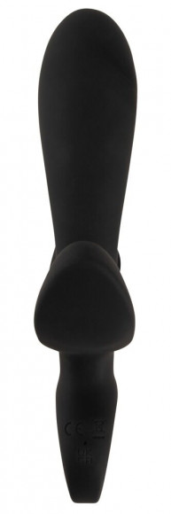 Черный вибратор с функцией расширения Inflatable Triple Vibrator - 18,9 см.